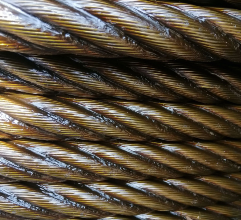 涂油处理的钢丝绳